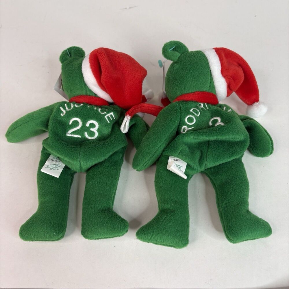 1998 MLB ALEX RODRIGUEZ #3 And David Justice Christmas BEAR BAMM BEANOS BEANIE - Picture 2 of 8